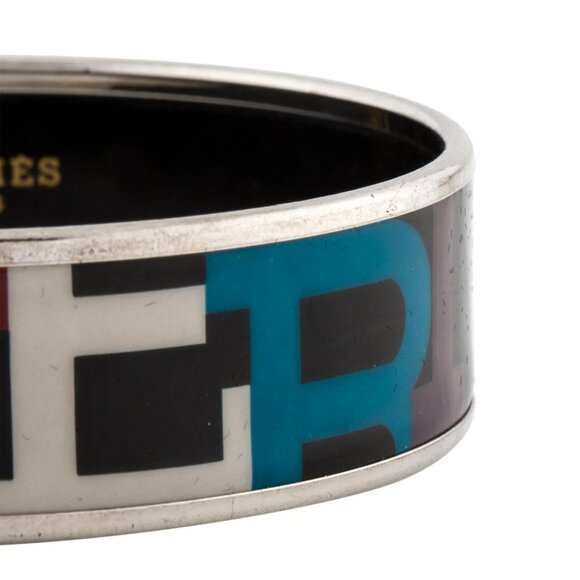 HERMÈS Capitales Wide Enamel Bangle - Picture 2 of 3